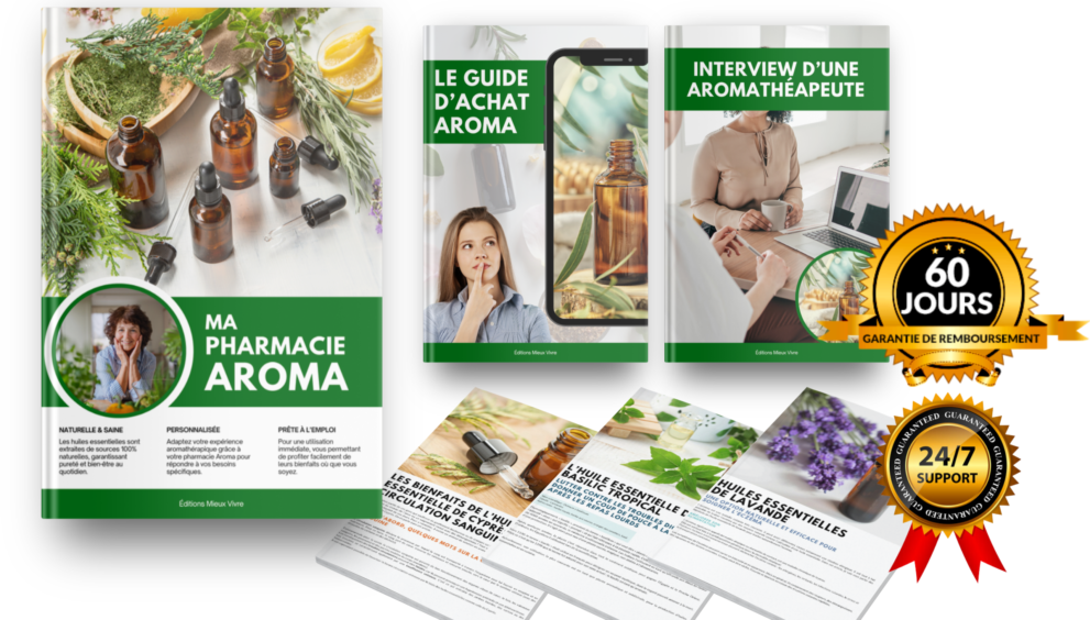 Collection de guides sur l'aromathérapie avec des conseils sur les huiles essentielles, un guide d'achat et une interview d'une aromathérapeute.